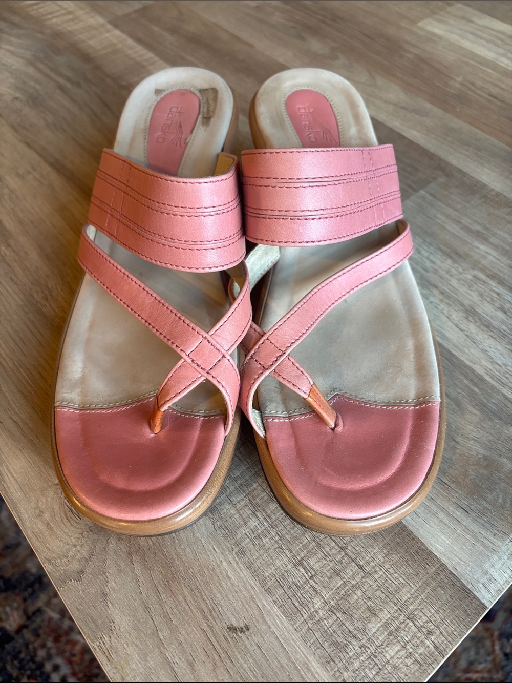 Dansko Pink Wedge Sandal